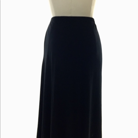 Vince Camuto Long Maxi Skirt Plus Size Black Split - Picture 4 of 8